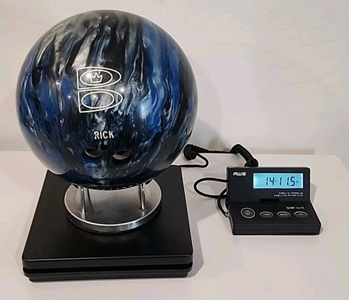Brunswick T-Zone Used 10 Pin Bowling Ball Blue Marble 15LBS - Picture 4 of 7