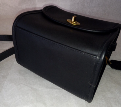 VTG COACH EMMIE FLAP BLACK LEATHER SHOULDER CROSSBODY BAG #9018 | eBay
