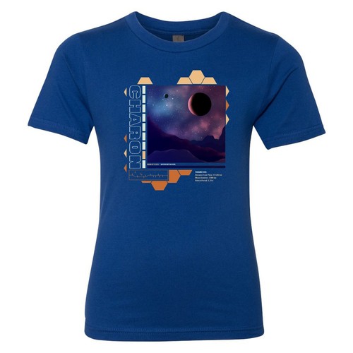 Charon Moon of Pluto Solar System Space Graphic Art Kids Youth Unisex Tee - Picture 7 of 7