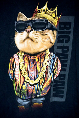 Vintage Notorious BIG Biggie T Shirt Mens Large Rap Hip Hop Cat Tee Coogi