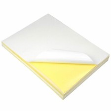 100X Gl&auml;nzend A4 Aufkleber Papier Glanzpapier+Kleber 297x210mm Weiss Klebepapier