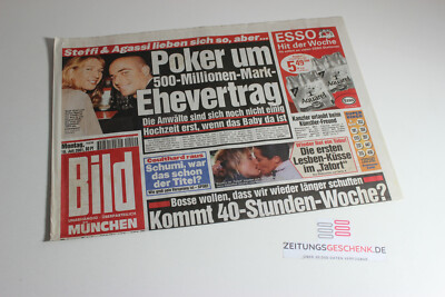 BILDzeitung 16.07.2001 Juli München Bayern 20. 21. 22. Geburtstag Geschenk MB 