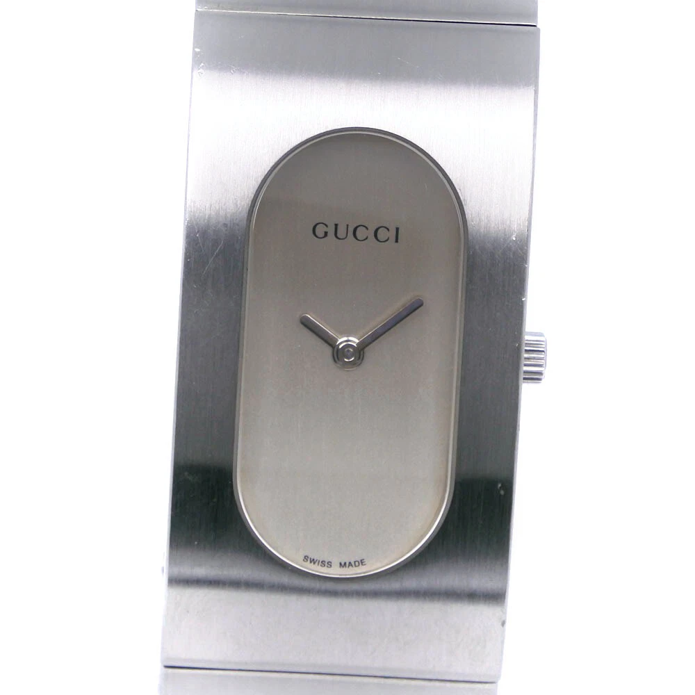 Montres GUCCI 2400L cadran argenté acier inoxydable quartz affichage analogique femmes