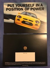 MGF Range Flyer Brochure 2001 Trophy VVC Steptronic