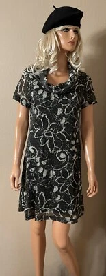 Robe hiver noire et grise PALME T 36 Neuve - Photo 1/4