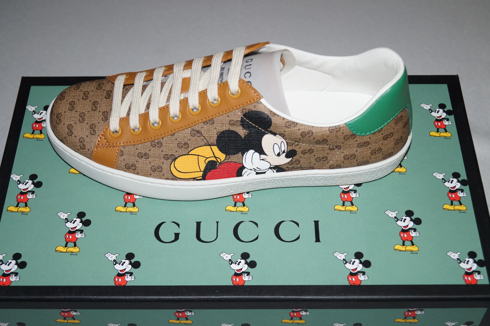 Baskets neuves originales Gucci Ace Disney cuir chaussures homme 6/40