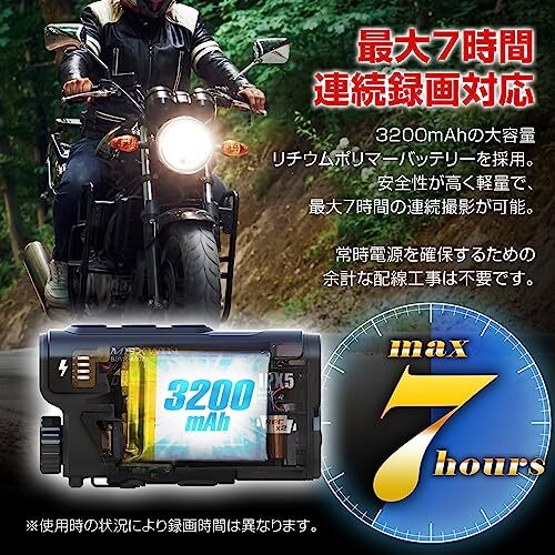 MAXWIN Dash Cam for Motorcycles Simultaneous Front and Rear 