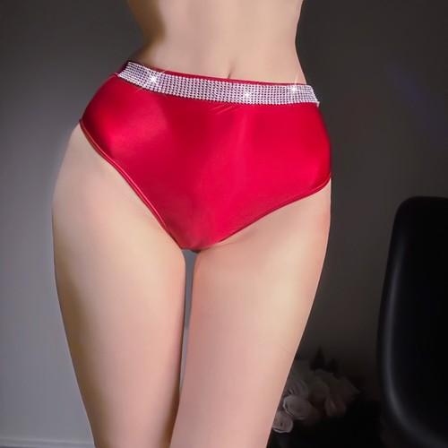 Slip donna vita alta perizoma cristallo diamante controllo pancia taglie forti pantaloni 7551 - Foto 28 di 57