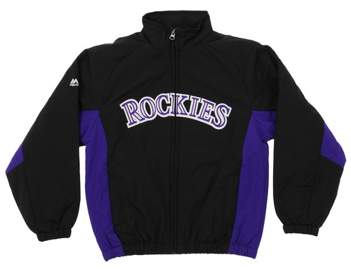 Majestic MLB Youth Colorado Rockies Double Climate Full Zip Jacket - Picture 1 of 5