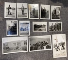 WWI World War 1 12 Photographs Camp Shooting 1917 Browning MG, Plane Crash