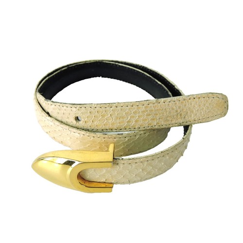 Tahari Arthur S Levine Faux Yellow Snake Skin Belt Fresco Golf main image 4