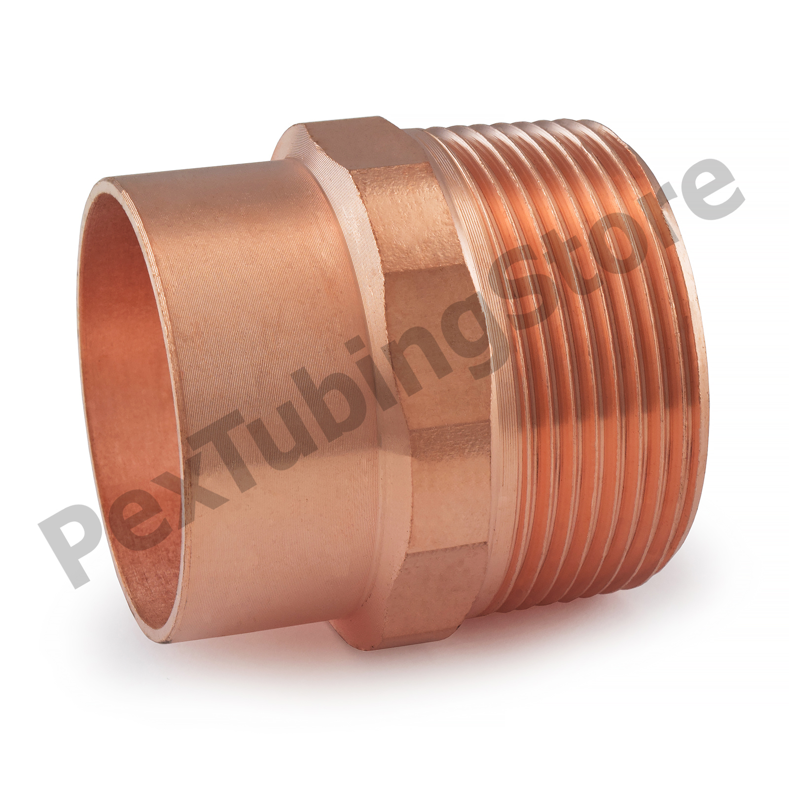 1-1/2" C x 1-1/2" Male NPT Threaded Copper Adapter