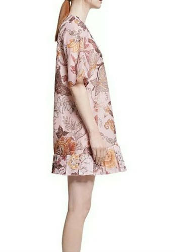 KAREN WALKER Size 14 Pink Floral Garden of Eden Organza Dress BNWT RRP $495 - Picture 3 of 11