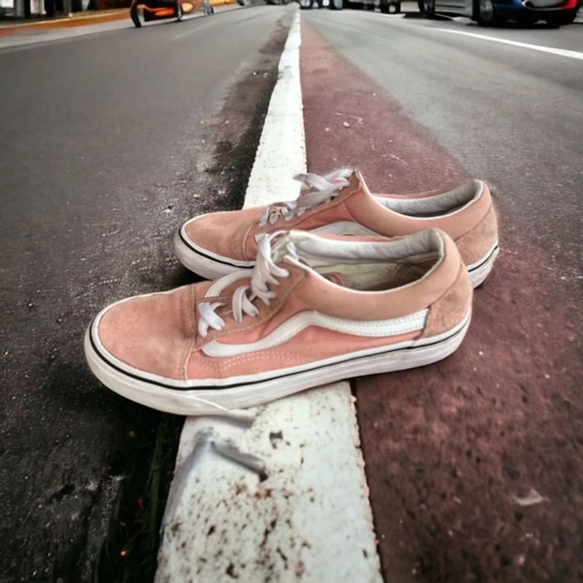 Vans Women s Old Skool Sneakers Rose Dawn Salmon Skate Shoe. 9 Women 7.5 Mens
