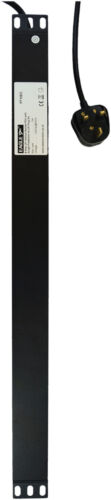 PDU Rack UK Sockets 13A Plug Power Distribution Units Vertical 8, 12 Way SURGED - Picture 3 of 11