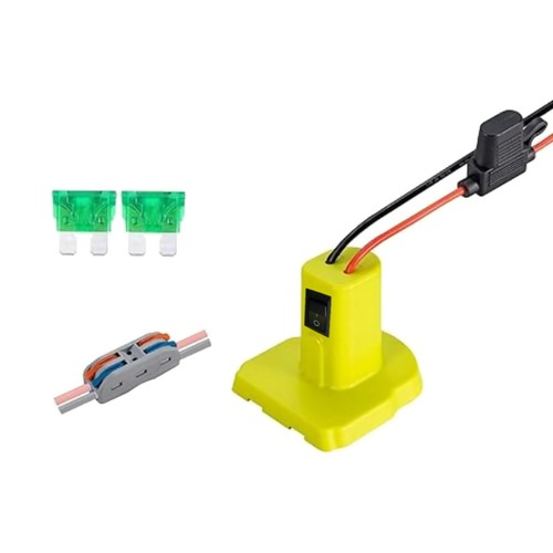 DIY Dock Power Wheel Adapter Connector 14 AWG Wires For Ryobi 18V Battery Holder - Picture 2 of 10