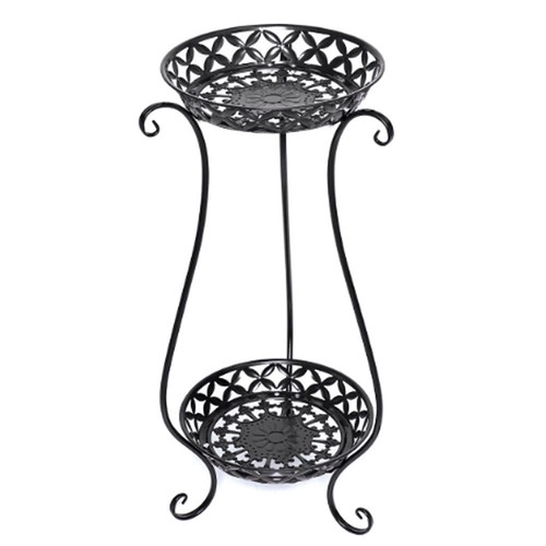 2 Tier Flower Plant Pot Stand Display Shelf Unit Metal Holder Indoor Garden Deco - Picture 14 of 46