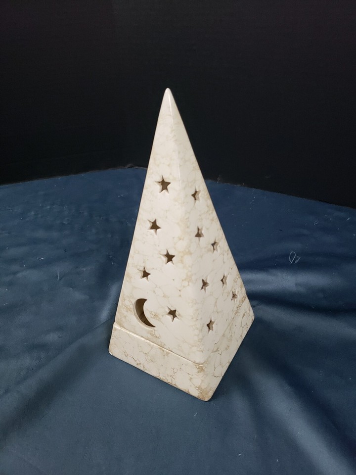 Partylite P0161 Pyramid Galaxy Tealight Candle Holder Moon and Stars