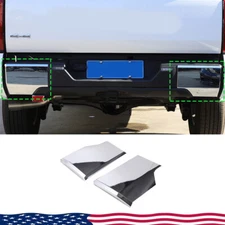 2PCS Silver ABS Chrome Rear Bumper Corner Cover Trim For Toyota Tundra 2022-2023
