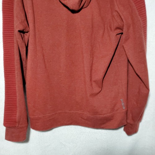 PrAna Men's Size Medium Hoodie Sweatshirt Brown Striped Organic Cotton - Picture 8 of 10