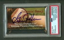 Gorman Thomas Stormin Sauce Business Card PSA/DNA Encased Autograph