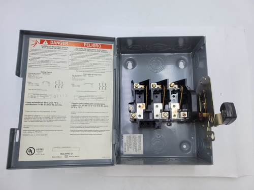 5Pc Square D DU321 Safety Disconnect Switch General Duty 30A 240V 3P 3PH Type 1 - Picture 13 of 19