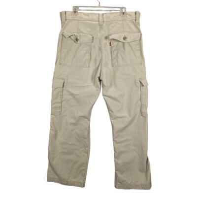 Levis Cargo Pants Mens 34 x 30 Workwear Loose Straight khaki red