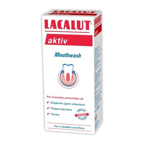 LACALUT Aktiv Mundwasser alltägliche Prävention von Zahnfleischinfektionen Plaque Karies - Bild 2 von 6