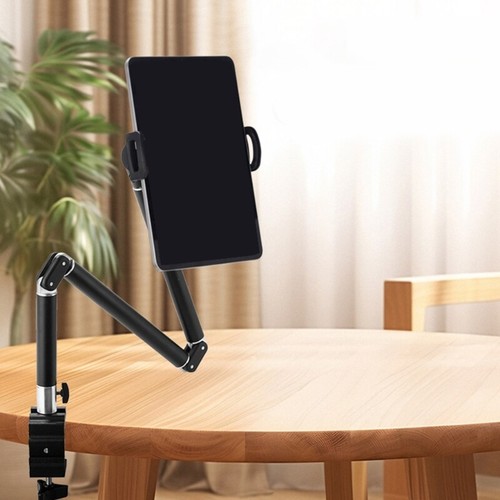 Tablet Phone Overhead Stand Height 360 Degree Angle Adjustable Aluminum Clamp - 第 3/8 張圖片