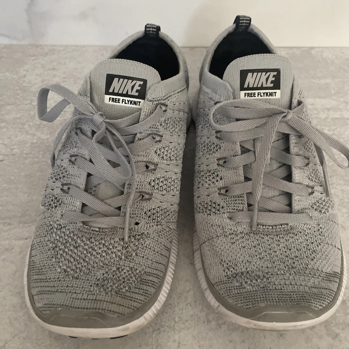 Nike Free Flyknit 599459 002 Running Shoes Gray Wolf Men s Boys