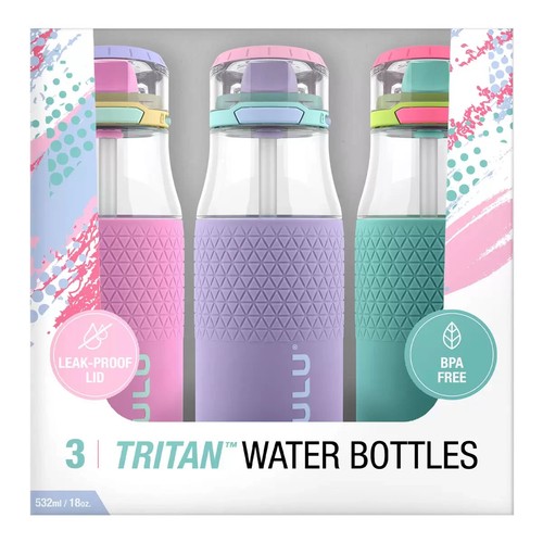 3er Pack Auslaufsichere Tritan Kinder Trinkflaschen Behälter Sportflasche 511ml - Bild 10 von 10