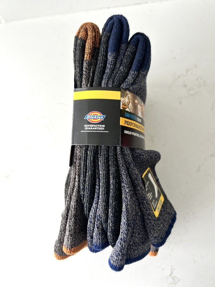 Dickies Dri-tech Performance Work Socks Men Size 12-15 Heathered ...
