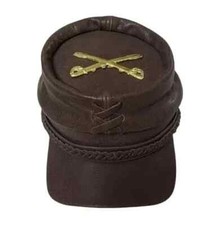 American Civil War Kepi leather cap, extraordinary craftsmanship