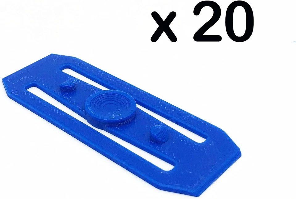 Mattel Hot Wheels Compatible Track Connector Pieces Lot Of 20 Blue Durable NEW - Image 2 of 4
