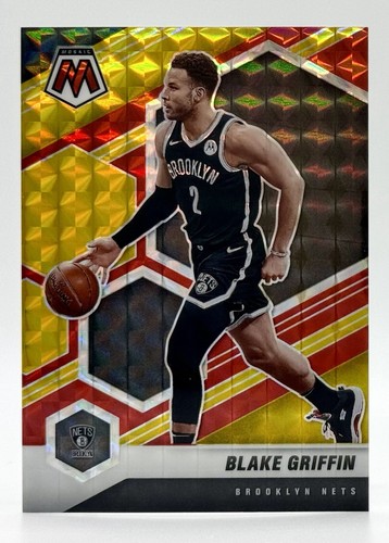 2020-21 Mosaic Choice Fusion rot & gelb Preis #77 schwarz Griffin 15/88 Netze
