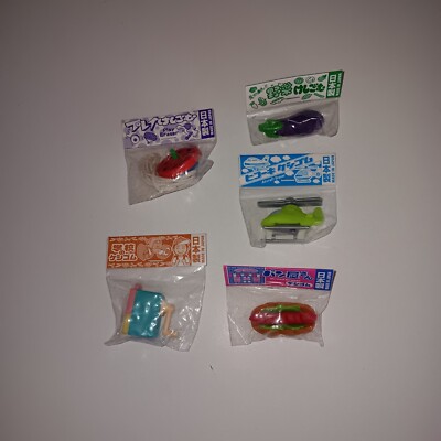 New Iwako Eraser Assortment.  Made In Japan. Start A Collection. 5 Pieces. New.