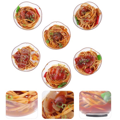 6 Pcs Simulation Food Model Child Artificial Noodles Kitchen Fake Prop