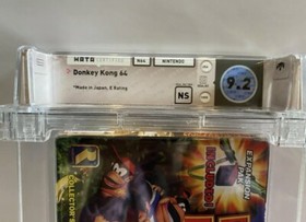 WATA 9.2 No Seal graded Donkey Kong 64 NM Factory Nintendo 64 NES N64