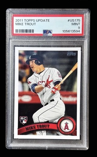 Mike Trout 2011 Topps Update #US175 RC PSA Mint 9