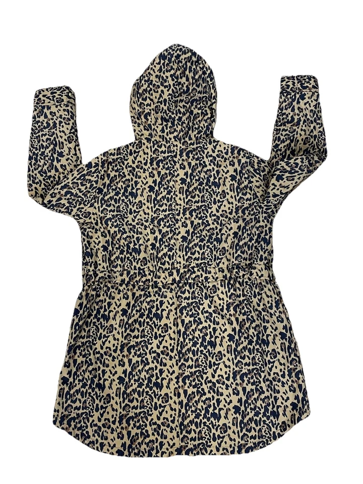 Chaqueta Abrigo de Lluvia J.Crew Para Mujer Talla Pequeña Perfecta Con Capucha Leopardo Estampado Animal Foto 3 de 4