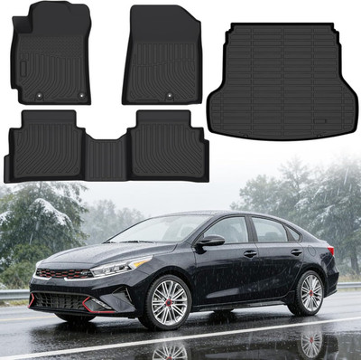 Floor Mats for Kia Forte S/Ex/Fe/Lx/Lxs/Gt/Gt-Line 2019-2026, Custom Fit Heavy D