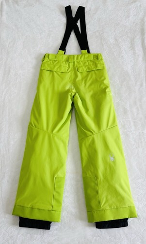 SPYDER Boys Size 16 Propulsion Insulated Ski Pants Neon Green/ Yellow - Picture 2 of 10
