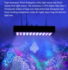 165W Marine Coral led aquarium Light Full spectrum for Saltwater Freshwater fish