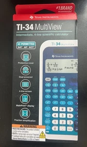 Texas Instruments TI-34 MultiView SAT ACT AP 4 Calculatrice scientifique linéaire 0362