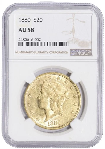 1880-P Liberty Double Eagle — photo from the most recent tracked eBay sale