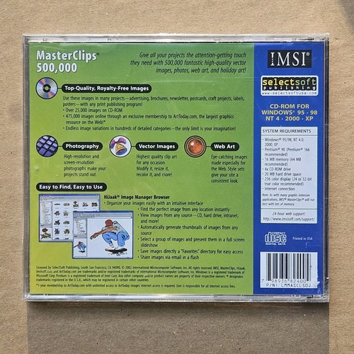 2002 IMSI MasterClips 500,000 Digital Art Collection Windows 95-XP NEW SEALED - Picture 2 of 6