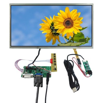 DVI VGA LCD Controller Board 14inch 1366X768 Resistive Touch LCD Display