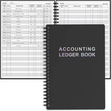 Accounting Ledger Book - A5 Check Register for Small Businesses & Personal Use