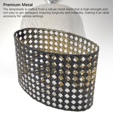 Lamp Shade Oval Shaped Metal Decorative Hollow Out Lampshade For E27 E14 Table
