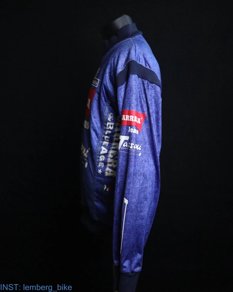 Jaqueta colete de lã vintage 1994 Carrera Jeans–Tassoni equipe de ciclismo Nalini #355 - Imagem 2 de 4